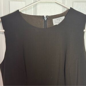 LOFT Stretch Dark Black Dress 6P Fully Lined!